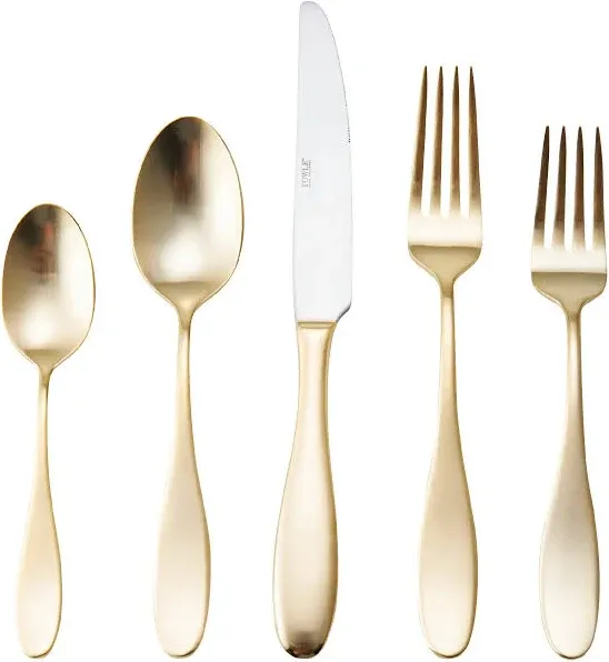 20piece Ashwell Gold Forged Stainless Steel Flatware Set Service Of 4