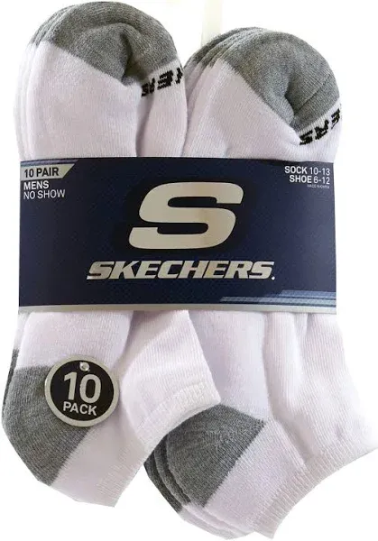 Skechers Men's 10-Pack No Show Socks