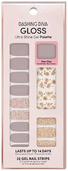 Dashing Diva Lavender Dreams Gloss Gel Nail Strips (32 g)