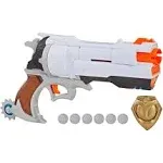 Nerf Overwatch McCree Rival Blaster with Die Cast Badge & 6 Overwatch Rival Rounds