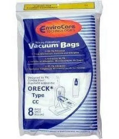 EnviroCare Replacement Micro Filtration Vacuum Cleaner Bags made to fit Oreck Type CC, XL. Fits: XL7, XL21, 2000, 3000, 4000, 8000, 9000 series and Hoover ONEPWR Upright Vacuum Cleaners 8 pack