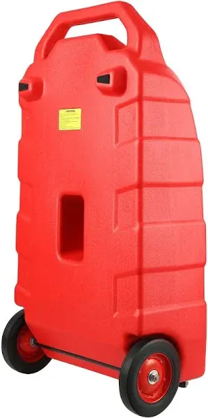 VEVOR Fuel Caddy, 32 Gallon, Portable Fuel Storage Tank On-Wheels, Red