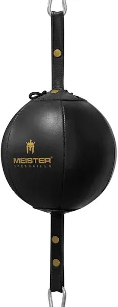 Meister SpeedKills Double-End Leather Speed Bag w/Bungees & Lightweight Latex Bladder