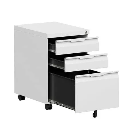 3 Drawer Mobile File Cabinet with Lock