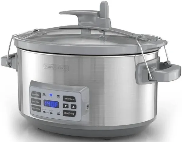 7-Qt Digital Slow Cooker with Temperature Probe + Precision Sous-Vide Stainless