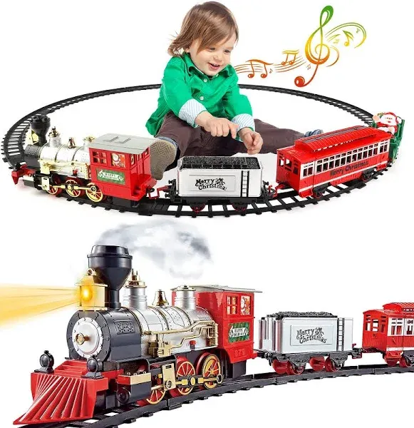 Christmas Train Set with Light & Sounds