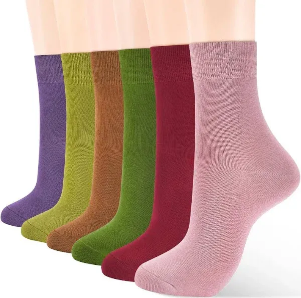 ATBITER Women Thin Cotton Socks,Soft Cotton Bootie Socks Women Above Ankle Crew Socks