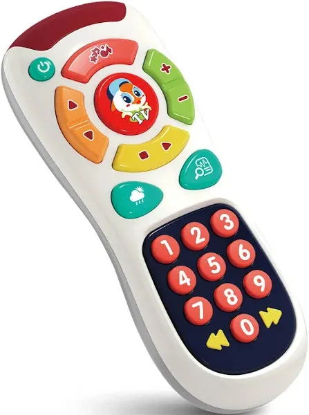 My Remote, My Program – Baby Remote Control Toy for 6 Months Old and Up – 20 Unique Learning Remote Buttons, Plays Baby Music Tunes, Flashing Lights, BPA Free and More