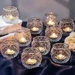 Clear Votive Candle Holders Set of 24 Tealight Candle Holder for Wedding Tabl...