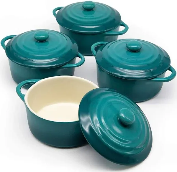 Kook Mini Casserole Dishes, 12 oz, Set of 4, Stone Ombre