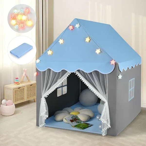 Costway Kids Playhouse Tent with Star Lights and