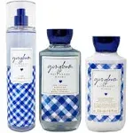 Bath & Body Works Gingham - The Daily Trio Gift Set Full Size - Shower Gel, Fine Fragrance Mist and Super Smooth Body Lotion - 2019