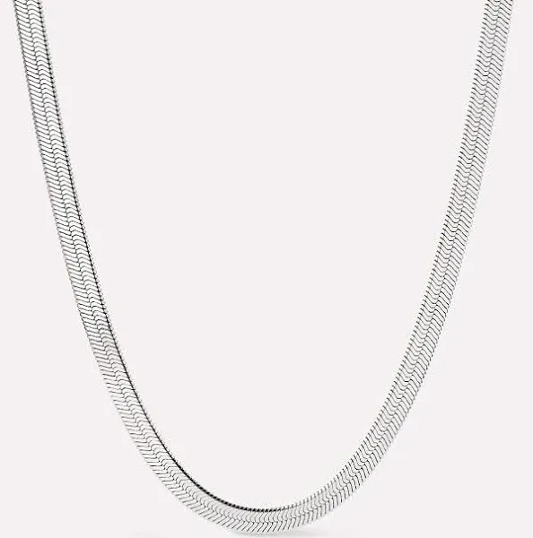 Ana Luisa Herringbone Chain Necklace