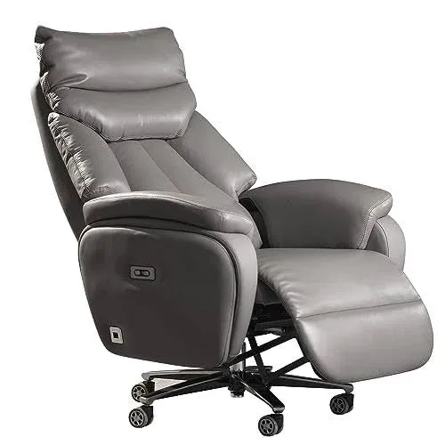 Coast Upholstered Leather Power Reclining Office Chair Dual Motor / Cowhide ...