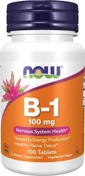 Vitamin B-1 100 Mg, Energy Production*, Nervous System Health*, 100 Ct