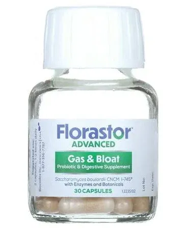 Florastor Vegetarian Capsules Advanced Gas & Bloat (30 ct)