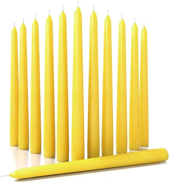 CANDWAX Taper Candles Set of 12 Candles Dripless and Unscented