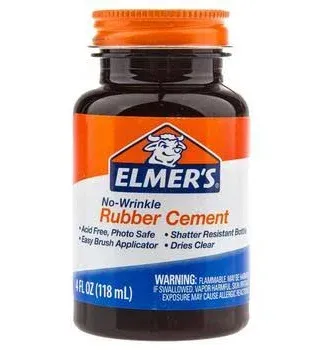 Rubber Cement, 4 oz w/Applicator, Pack of 6