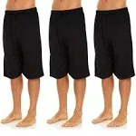 Daresay Mens Cotton Jersey Lounge Pants 3Pack Elastic Waist Pockets