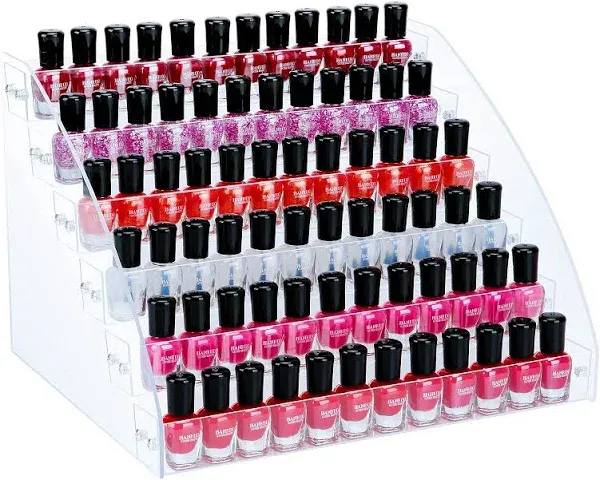 KINGROW Acrylic Nail Polish Organizer 36 Bottles of 3 Layers Display Rack Storage Rack Holder Jewelry Makeup Organizer