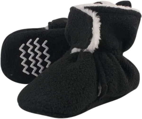 Hudson Baby Unisex Baby Cozy Fleece and Faux Sherpa Booties