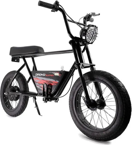 Droyd Blipper Electric Bike for Kids 13+, 250W Electric Mini Bike, 24V Lithium-Ion Battery w Max Speed 12.5 Mph, Up to 12.5 Miles Range, Safe E Bike with Rear Drum Brake, 16" Tires and LED Headlight