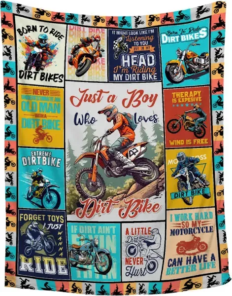 Zhongkui Dirt Bikes Throw Blanket