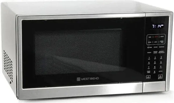 West Bend WBAF130K3S 3-in-1 Microwave Air Fryer Convection Oven, Stainless Steel