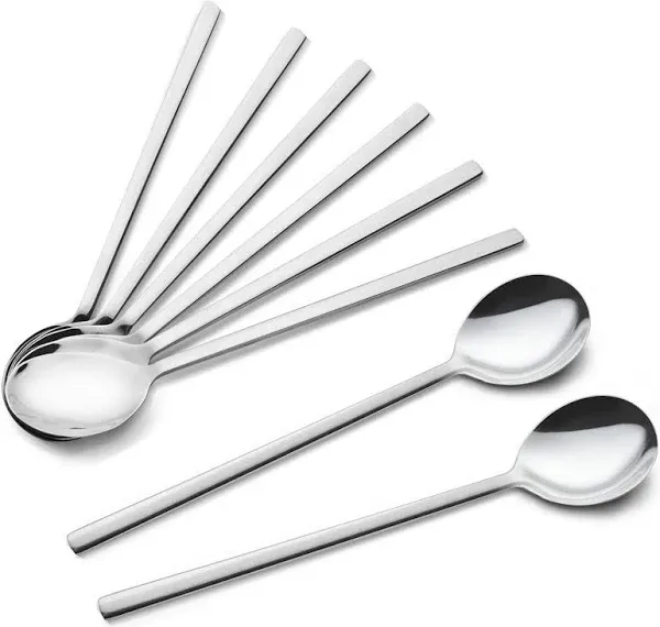 IQCWOOD 8 Pieces Stainless Steel Korean Spoons