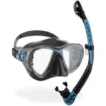 Cressi Big Eyes Evo & Alpha Dry, Premium Quality Professional Snorkelling for Adults Set - Made in Italy Quality Since 1946, Clear - Yellow