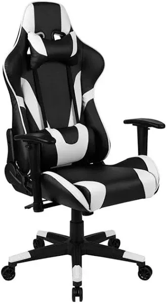 Flash Furniture X20 Gaming Chair Racing Office Ergonomic Computer PC Adjustable Swivel Chair Reclining Back LeatherSoft