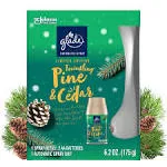 Glade Automatic Spray Refill and Holder Kit Air Freshener for Home and Bathroom Twinkling Pine & Cedar 6.2 oz