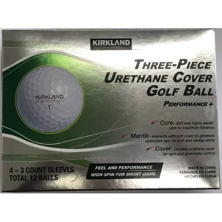 KIRKLAND Signature V2.0 Three-Piece Urethane Cover, 12 Golf Ball, New In Box 