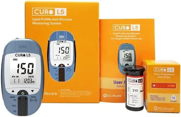 Curo L5 Digital Cholesterol Test Kit