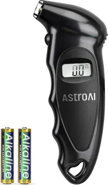 Digital Tire Pressure Gauge with Replaceable AAA Batteries, 150 PSI 4 Settings S