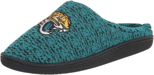 FOCO Mens NFL Logo Poly Knit Cup Sole Slippers