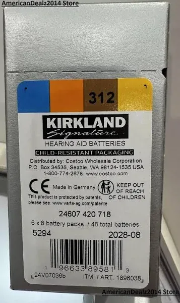 Kirkland Signature Hearing Aid Batteries