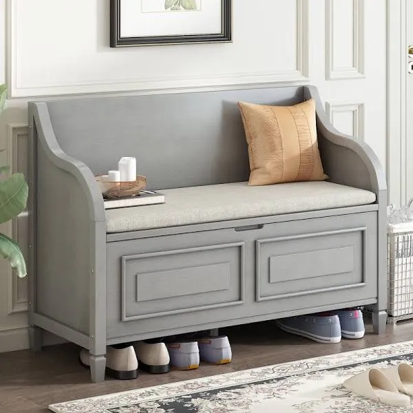 Rustic Style Multifunctional Storage Bench