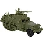 BMC CTS WW2 US M3 Halftrack - 4pc OD Green Plastic Army Men Armored Vehicle