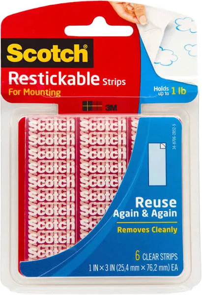 Scotch Restickable Mounting Tabs 1 x 3