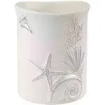 Avanti Sequin Shells Wastebasket (IVORY)