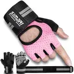 SIMARI BREATHABLE WORKOUT GLOVES MEN WOMEN PADDED WEIGHT LIFTING SMALL - PINK