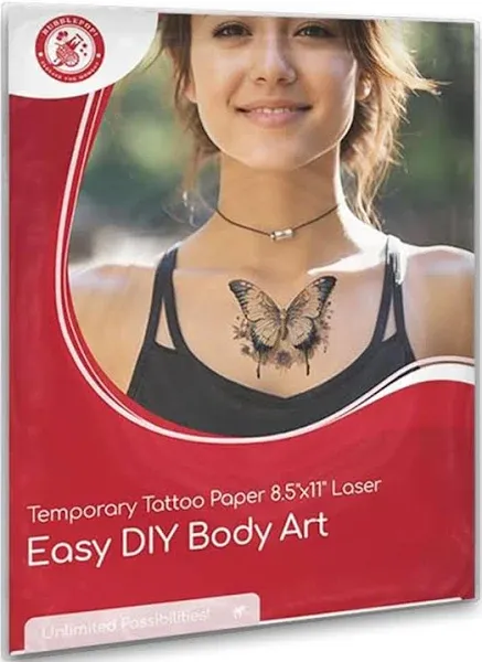 Temporary Tattoo Paper for LASER printers, Tattoo Printer Paper to Make Your 