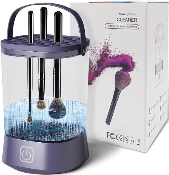 Electric Makeup Brush Cleaner Machine, Automatic Spinning Make up Brush Clean...