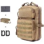 Tactical Molle Pouch Compact EDC Tool Pouch Bag Mini Utility Pouch 1 Pack Tan