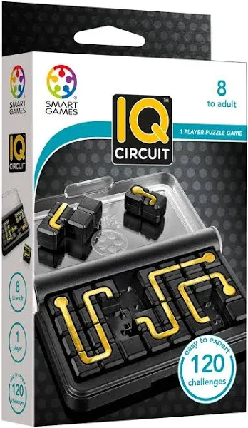 IQ Circuit Portable Travel Game with 120 Challenges for Ages 8-Adult