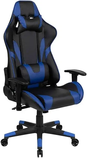 Flash Furniture X20 LeatherSoft Gaming / Racing Office Ergonomic Swivel Chair with Reclining Back