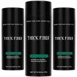 Thick Fiber Hair Building Fibers for Thinning Hair Bald Spots Black Pack of 3 25g Bottle Conceals Hair Loss in seconds