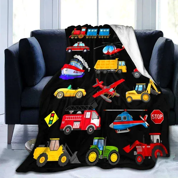 MIBDDK Cute Construction Truck Blanket Throw