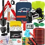 Car Roadside Emergency Kit - 118 Pieces Premium Heavy Duty Car Roadside Emergenc